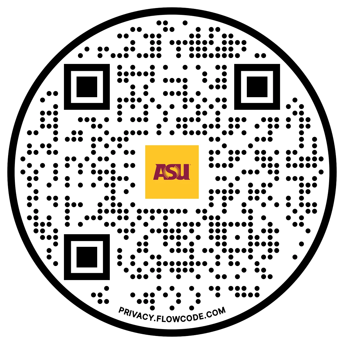 QR code for Tassel with an ASU logo in the center