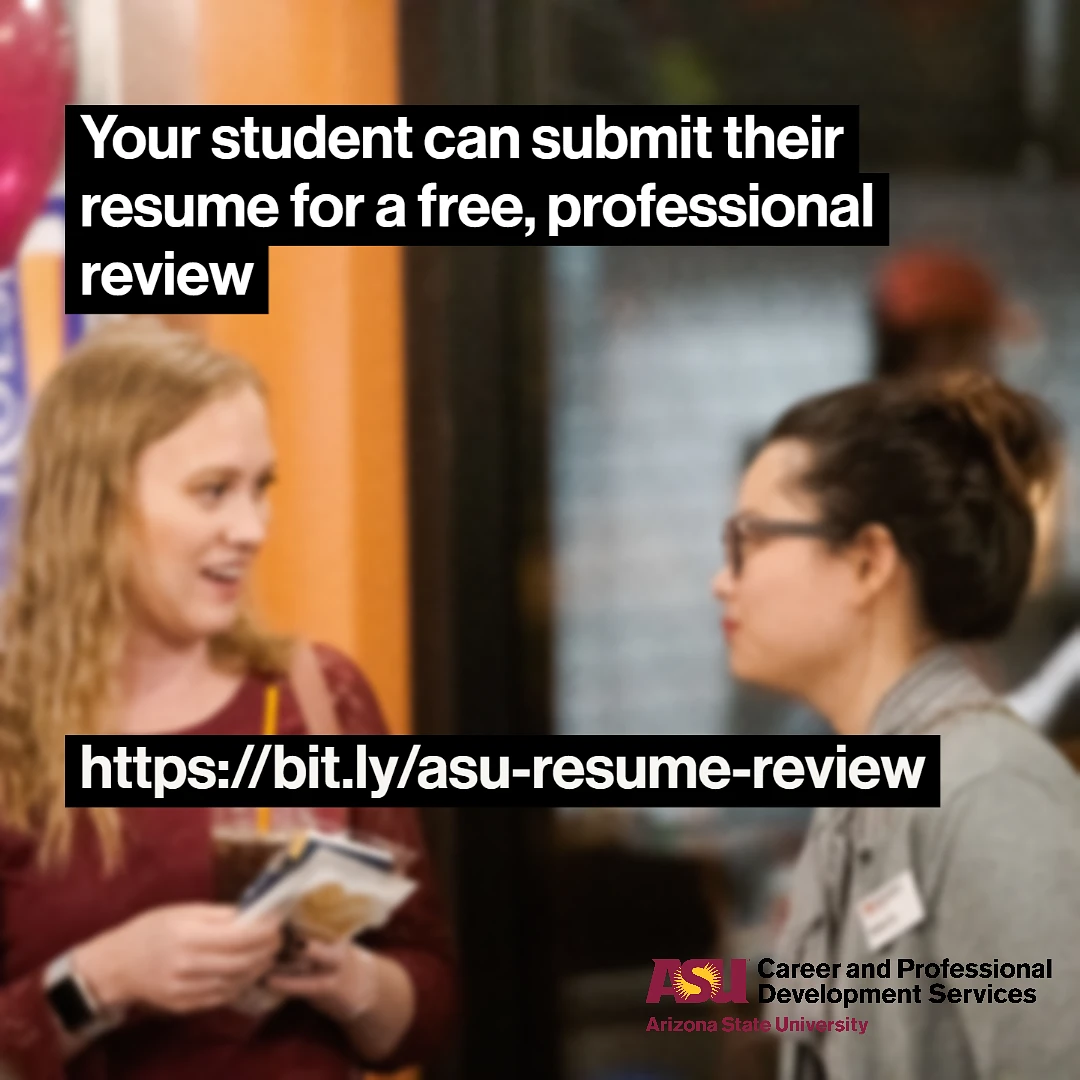 ASU student speaking to an employer