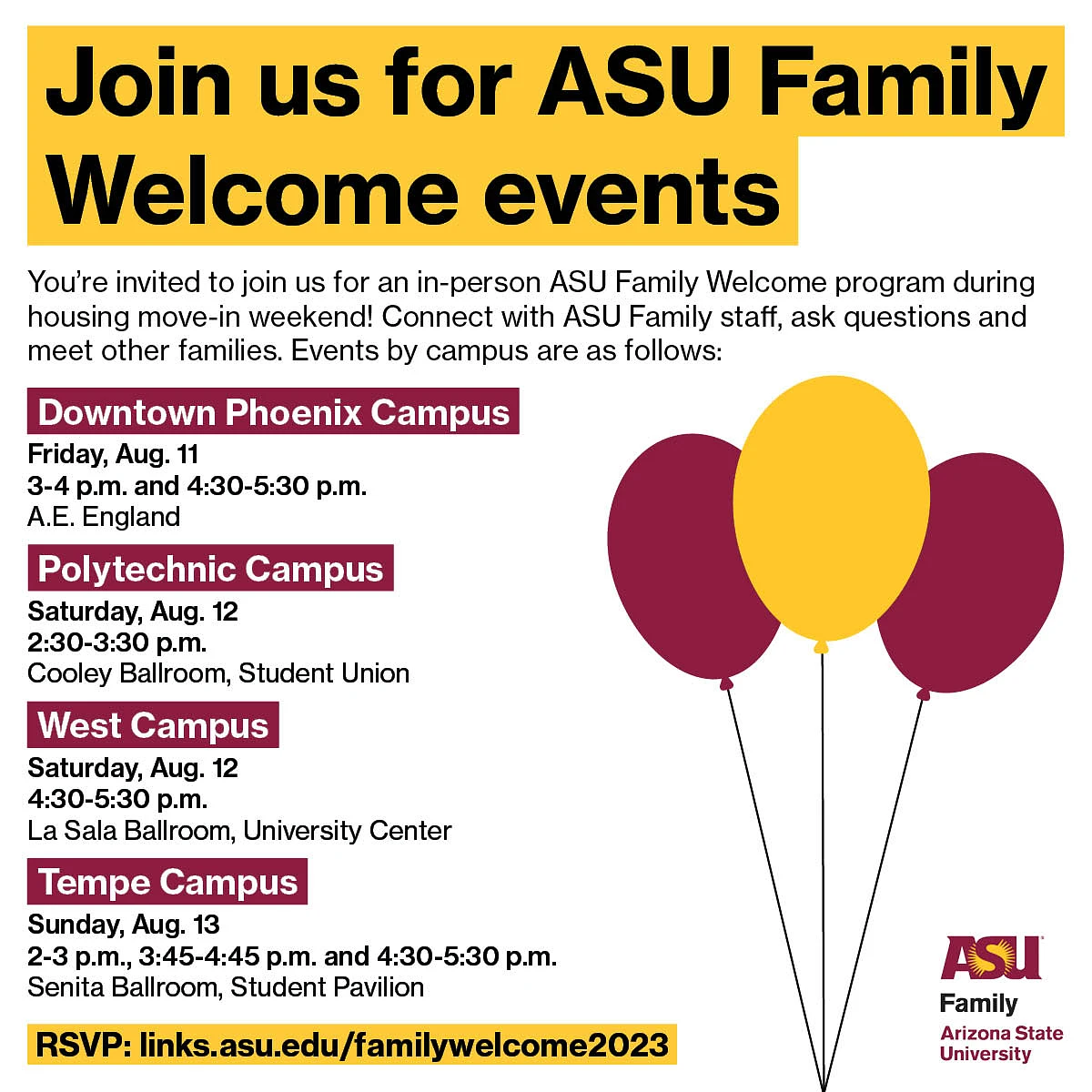 Family Welcome Flyer