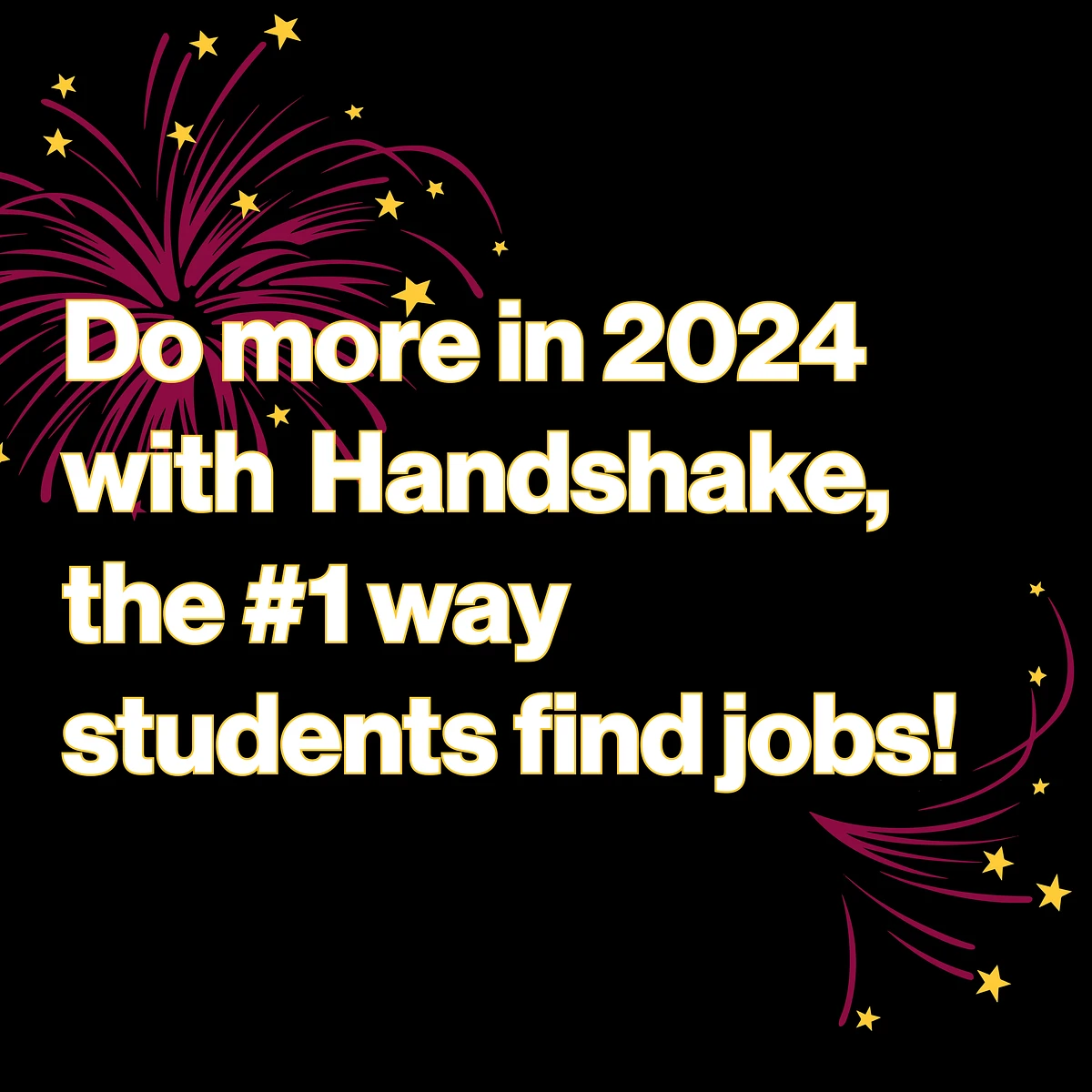 Flyer advertising the "Do more in 2024" Handshake Challenge