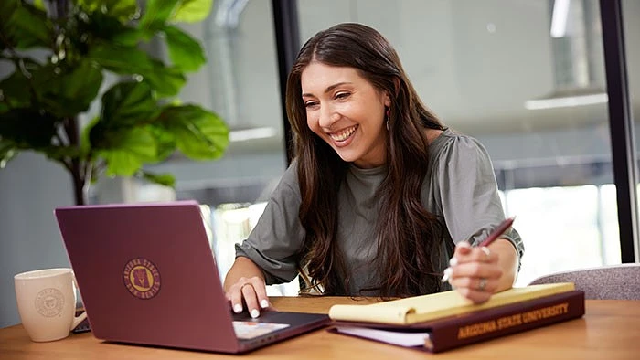 Jordan Foletta, from Roseville, California, earned both a bachelor's and master's degree through ASU Online. ASU photo